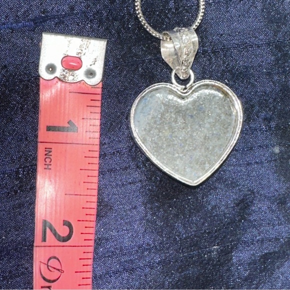 Lapis Lazuli Natural Gemstone handmade heart pendant - Picture 6 of 8